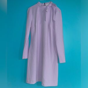 Calvin Klein Longsleeve lavender dress with bow